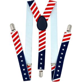 Adjustable Y Back Suspenders for Men, Women, Teens and Boys, Suspenders with Strong Clips