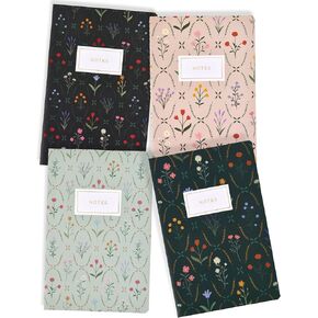ZICOTO Aesthetic Journal Notebook Set of 4 For Women - Cute College Ruled A5 Journaling Notebooks with Lined Pages - Perfect For Writing And Staying Organized at Work or School