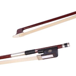 ADM 1/2 Size Student Cello Bow, Well Balanced Handmade Brazilwood Classic Cellos Bow Light Weight with Horsehair, Ebony Frog for Beginners