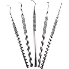 JC Performance – 5pc Solid Stainless Probe Picks A/C O-Ring Compression Fitting Gasket Removal Tool