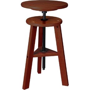 Falling in Art 19" to 26" High Wooden Drafting Stool, Beechwood Artist Stool with Adjustable Height, Wood Stool Chair for Painting, Perfect for Artist Studio, Office and Home Use, Deep Walnut