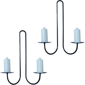 Candle Sconces Wall Decor Set of 2, Metal Wall Candle Sconces Holder, Wall Sconce Candle Holder, for Living Room, Dining Room, Housewarming Gifts for Wall Decor