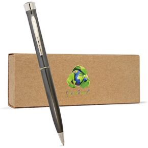 Garland Recycled Metal Twist Pen - Made in USA - Eco-Friendly Pen for Gifts, Professional, Post-Consumer Recycled Metal With Recycled Gift Box, Refillable with Universal #1 Refill - Chrome