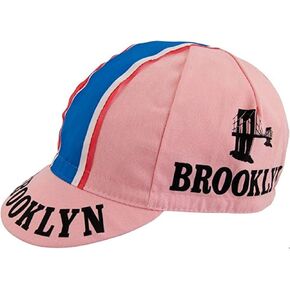 Team Brooklyn Retro Cycling Cap with Red/White/Blue Stripes