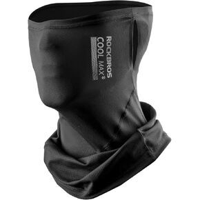 ROCKBROS COOLMAX Neck Gaiter Face Cover Bandana with Ear Loops for Men Women Sun Protection UPF50+