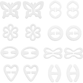 Bra Strap Clips, 16Pcs Bra Clips to Make Racerback-Bra Hooks for Racerback to Hide Straps Cross Back Clips Buckles Anti-Slip Bra Strap Holder Clips for Conceal Straps and Cleavage Control