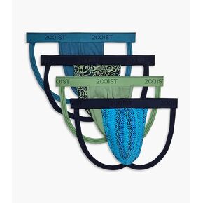 2(X)IST womens Cotton Stretch Jock Strap 3+1 Bonus Pack