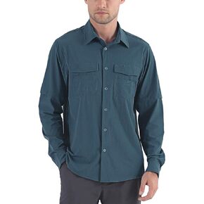Nonwe Men's Hiking Camping Shirts Roll-Up Long Sleeve Quick Dry