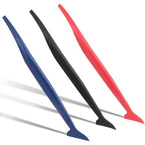 6 Pcs Car Micro Squeegee Curves Slot Tint Tool Set, 3 in 1 Vinyl Car Wrapping Flexible Micro Squeegee, with Different Hardness for Installing Vehicle Wraps and Auto Stickers(6 Pcs)