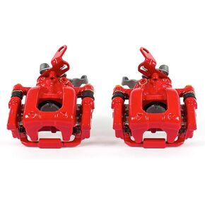 Power Stop Rear S6384 Pair of High-Temp Red Powder Coated Calipers