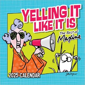 TF PUBLISHING 2025 Maxine Wall Calendar - Large Grids for Appointments and Scheduling - Vertical Monthly Wall Calendar 2025 - Home and Office Organization - Premium Matte Paper - 12"x12"