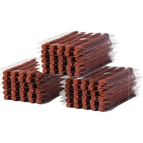 90 Pack Tire Repair Strings Brown (100 x φ6 mm), Automotive Tool Tire Repair Plugs for Tubeless Off-Road Tires Car, Bike, ATV, UTV, Wheelbarrow, Mower