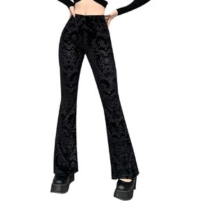 TSMNZMU Womens Gothic Pants High Waist Dark Punk Grunge Trousers Vintage Alt Harajuku Pants Mall Goth Emo Pants
