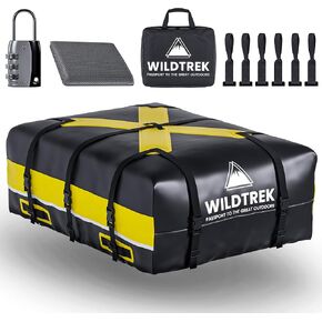 Car Rooftop Cargo Carrier Bag - 20 Cubic Feet Waterproof Car Top Carrier Without Roof Rack with Anti-Slip Mat, Reinforced Straps, Hooks, Lock - Car Roof Rack Cargo Carrier for Top of Vehicle