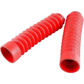 Motorcycle Fork Boots, 210.5mm*42mm Motorcycle Shock Boots Fork Boots 89 Xt600 Red Shock Damping Dust Cover (Red)