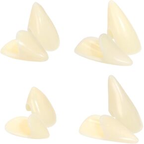 PENTA ANGEL Vampire Teeth Costume 4 Pairs 4 Sizes Vampire Fangs Fake Teeth for Women Men Halloween Theme Party Props Cosplay Costume (Mixed Size)