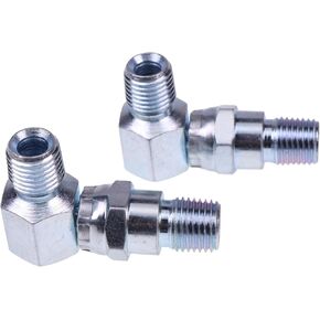 2PCS 90 Degree 1/4" Hydraulic Hose Swivel Elbows Compatible With Meyer 21855