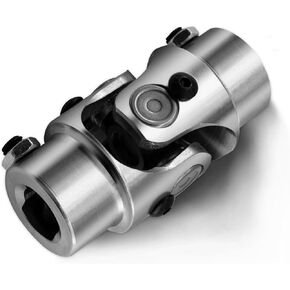 5/8" -36 Spline X 3/4" DD Chrome Steering Universal Joint Single U Joint Shaft,Total Length: 83mm (3-1/4")