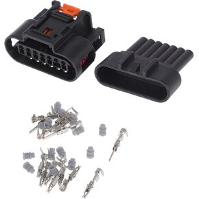 7 Pins Ignition Coil Socket Plug for Vauxhall for Opel Corsa/Inner Male Female Connector/Waterproof 1.5mm Series / 1 Set Black