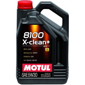 Motul 106377 8100 X-Clean+ 5W-30 Motor Oil 5-Liter Bottles
