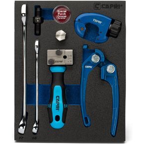 Capri Tools 3/16 in. Double Flaring Tool Kit for Brake Lines 3/16" SAE (4.75 mm) with Wrenches, Tube Cutter, and Tube Bender