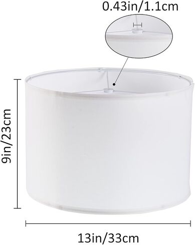 Lamp Shades Set of 2, Drum Lamp Shades for Table Lamps and Floor Lamps, 13x13x9 inch, Natural Linen Lamp Shade, Spider in Saudi Arabia