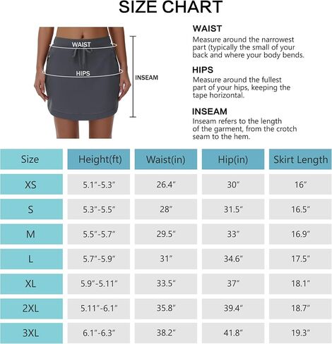 Women's Golf Skort Skirts Athletic - Tennis Skorts Quick Dry Lightweight Active Summer Trendy Dressy Casual Zip Pockets in Saudi Arabia