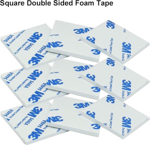 500 Pieces 3m Square Double Sided Foam Tape Strong Pads,27 x 27 Sticky pad Mounting Adhesive Tape Idea for Photo Album Walls, Hooks, Small Mirrors, Office Decor, White in Kuwait