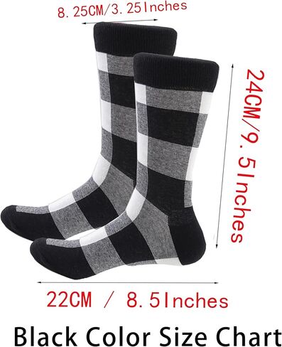 Buffalo-Plaid-Cotton-Socks - Check Crew Socks Hiking Casual Warm Socks 2-pairs Fit for women in Saudi Arabia