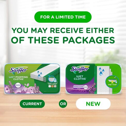 Swiffer Sweeper Wet Mopping Cloth Multi Surface Refills, Febreze Lavender Scent, 36 count (Pack of 2) in Kuwait