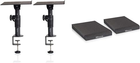 حامل مكبر صوت وشاشة استوديو مثبتة على سطح المكتب من Gator Frameworks - طقم من قطعتين (GFWSPKSTMNDSKCMP) in Kuwait