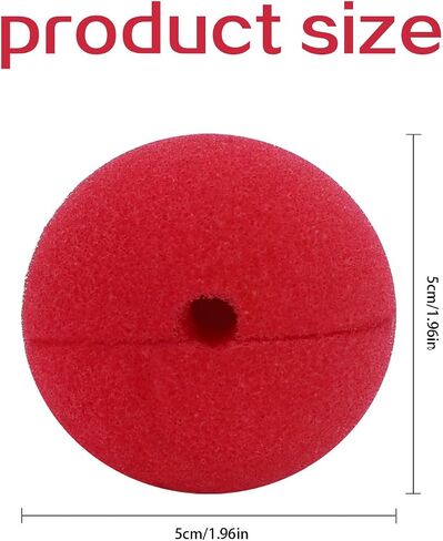 Red Circus Clown Nose Cosplay Noses Foam Circus Noses for Halloween Christmas Carnival Costume Party Dress Up D2-XCB in Saudi Arabia