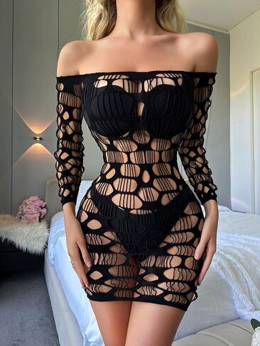 Women Fishnet Bodystocking Lingerie Sexy Footless Stockings Sleeveless Lace Bodysuit Halterneck One Piece Pantyhose in Saudi Arabia