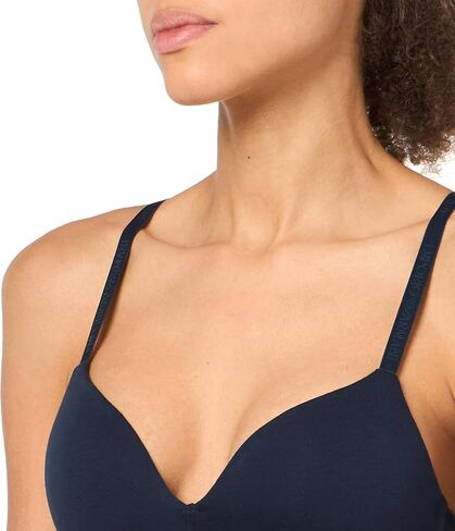 Emporio Armani Women's Stretch Cotton Logoband Padded Triangle Bra in Saudi Arabia
