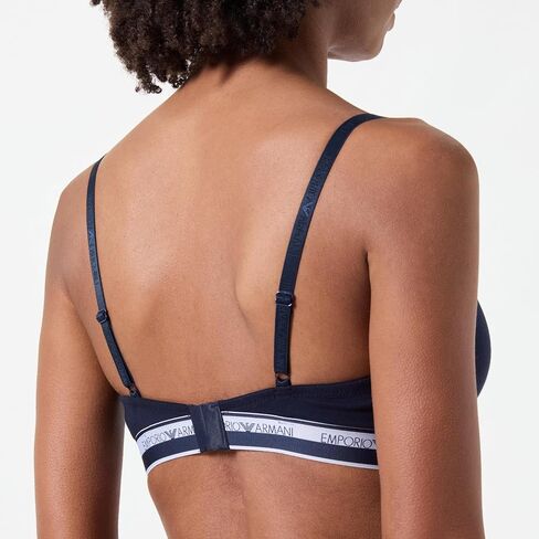 Emporio Armani Women's Stretch Cotton Logoband Padded Triangle Bra in Saudi Arabia