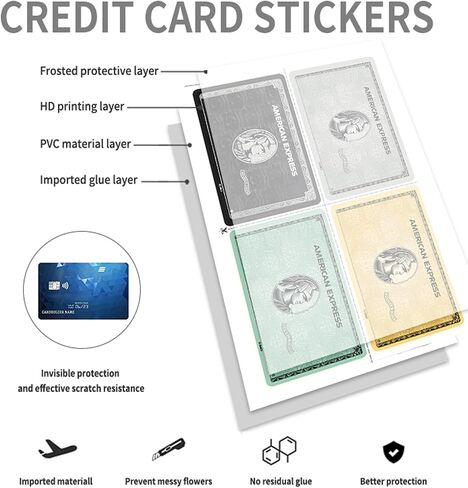 Mexican President Peso Card Stickers,Skin for Credit Debit Key Card 4 Pcs Covering Personalizing Bank Card |Removable, No Bubble, Slim, Waterproof 1000 Mexico Peso Card Cover (Color-I, 4 PSC) in Saudi Arabia