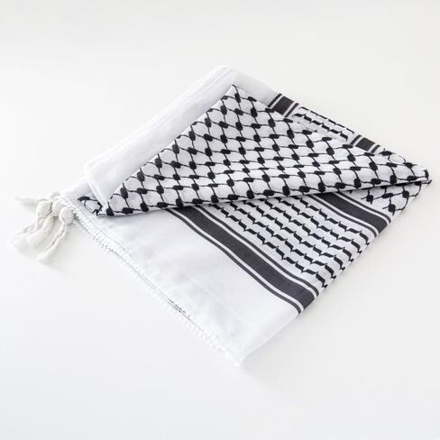Palestine Scarf الاقصى Military Shemagh Tactical Desert Keffiyeh Authentic Cotton Head Neck Scarf Arab Wrap in Saudi Arabia