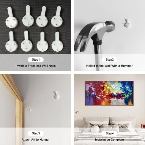 HOURIA مجردة مؤطرة قماش جدار الفن المطبوعات، 20 "X40" لوحة حائط مجردة مزخرفة، ديكور جدار تجريدي حديث محايد، عمل فني تجريدي كبير لغرفة المعيشة، غرفة النوم، المكتب، غرفة الطعام in Kuwait