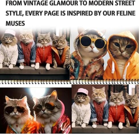 2025 Stylish Cats Calendar，2025 Wall Calendar，Cat Calendar， Funny Wall Calendar - Cat-Themed Home Decoration， Cat Fashion Calendar For Cat Lover in Kuwait
