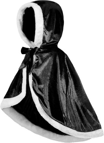 Unittype Winter Fur Princess Hooded Cape Cloak Costume Princess Dress up for Girls Kids Toddlers Birthday Party Cosplay in Kuwait