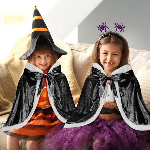 Unittype Winter Fur Princess Hooded Cape Cloak Costume Princess Dress up for Girls Kids Toddlers Birthday Party Cosplay in Kuwait