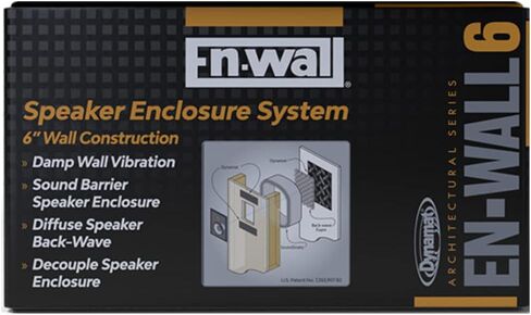 Dynamat En-Wall Speaker Enclosure System – Reduces Vibration & Projects Clearer Sound into Your Room – Easy Install – for 6 Inch Walls – Made in USA in Kuwait