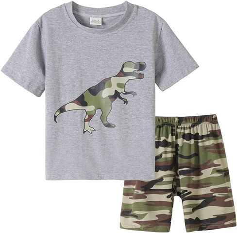 MyFav Big Boys Pajamas 2 Piece Short PJS Cute Cartoon Sleepwear in Saudi Arabia