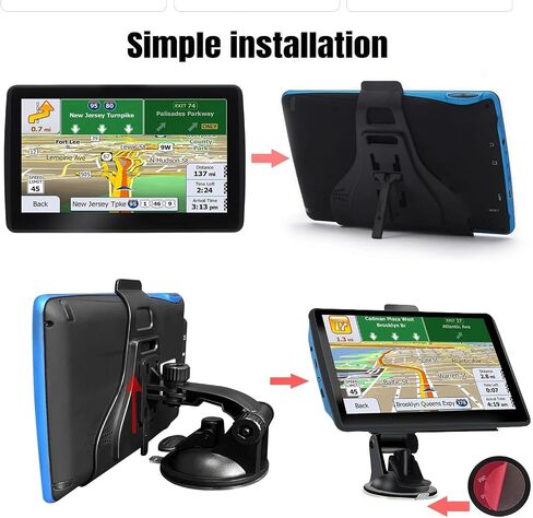 GPS Navigation for Car Truck via Satellite,7inch Touch Screen Built-in Hifi SPK Voice Broadcast, Truck GPS Professional Mode,2024 Latest Free Maps Update North America in Saudi Arabia