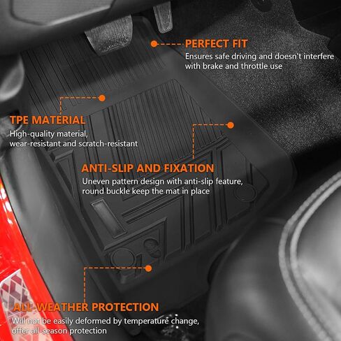 حصيرة الباب الخلفي powoq متوافقة مع 2020-2024 Jeep Gladiator JT غطاء الباب الخلفي بطانة TPE بديلة لملحقات Jeep Gladiator 2020-2024 (حصيرة الباب الخلفي) in Saudi Arabia