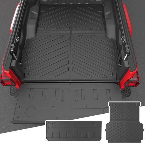 حصيرة الباب الخلفي powoq متوافقة مع 2020-2024 Jeep Gladiator JT غطاء الباب الخلفي بطانة TPE بديلة لملحقات Jeep Gladiator 2020-2024 (حصيرة الباب الخلفي) in Saudi Arabia