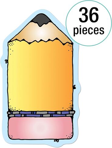 Carson Dellosa 36pc Chunky Pencil Bulletin Board Cutouts, Pencils Bulletin Board Decorations for Cubbies, Bulletin Board, Back to School Decorations, Locker Decor, Classroom Decor, School Supplies in Saudi Arabia