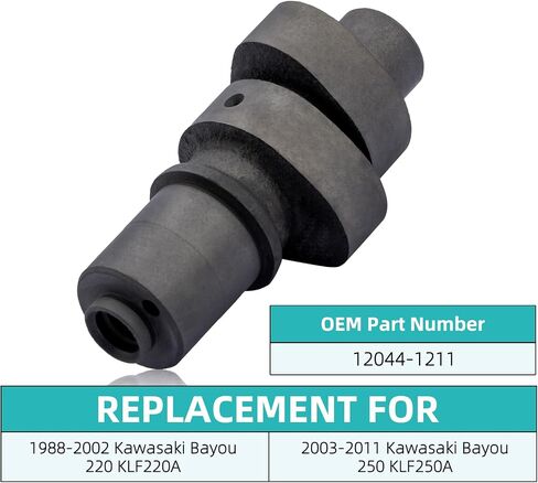 Camshaft 12044-1211 (Surface phosphating) Compatible with Kawasaki Bayou 220 KLF220 KLF 220 1988-2002,Bayou 250 KLF250 KLF 250 2003-2011 in Saudi Arabia