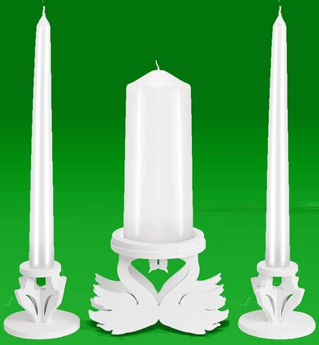 Wedding Swan Candle Holder Set - Wedding Unity Candle Holder Set Unity Candles - Marriage Unity Ceremony Rustic Unity Candle Holders for Weddings Set - Wedding Ceremony Stand - candelabro vela de boda in Saudi Arabia