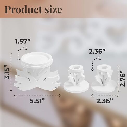 Wedding Swan Candle Holder Set - Wedding Unity Candle Holder Set Unity Candles - Marriage Unity Ceremony Rustic Unity Candle Holders for Weddings Set - Wedding Ceremony Stand - candelabro vela de boda in Saudi Arabia